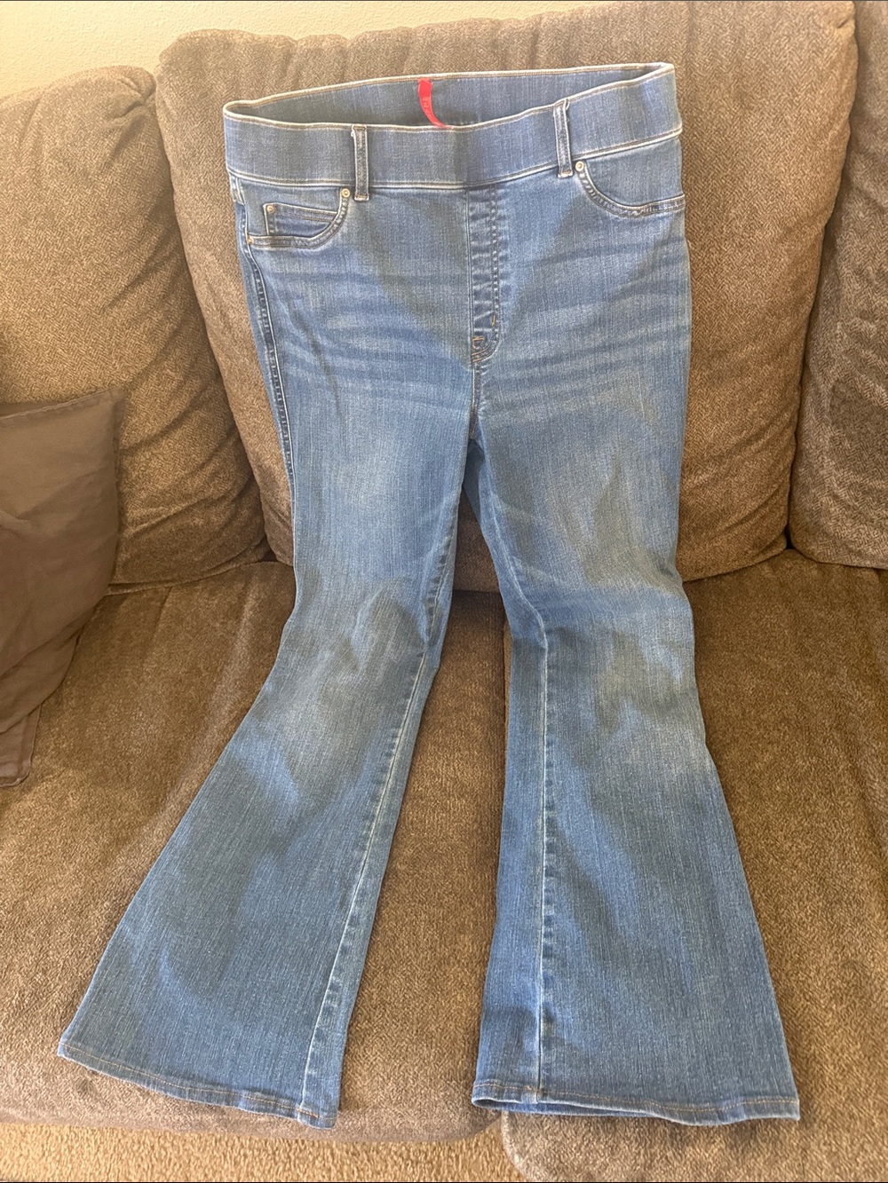 SPANX Fit and Flare Wide Leg Jeans